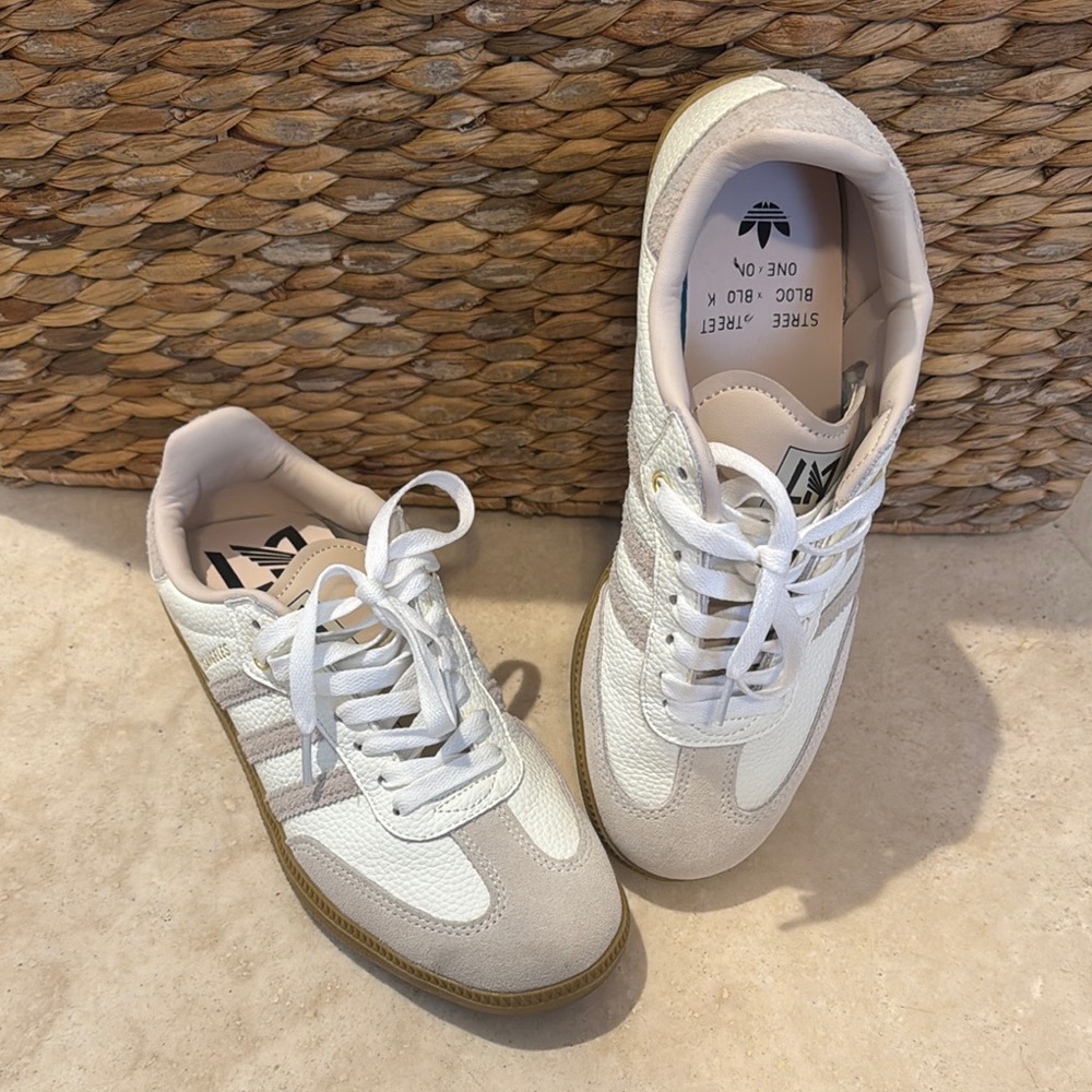 Adidas White and Beige Sneakers